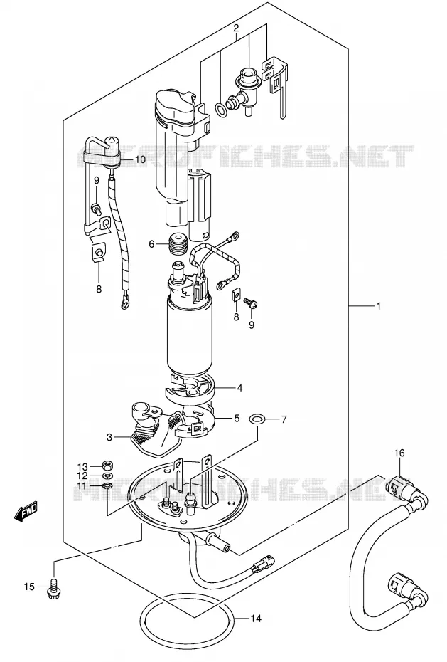 POMPE A ESSENCE Suzuki MOTO 600 GSX-R 2005  GSX-R600U3K5(E2)