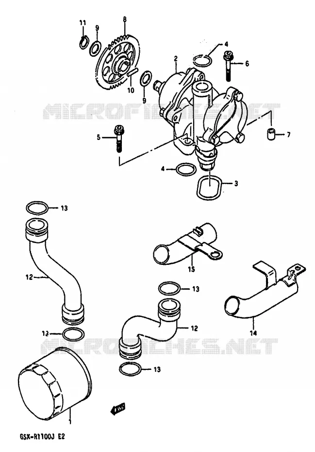 POMPE A HUILE Suzuki MOTO 1100 GSX-R 1987  GSX-R1100H(G/H/J)