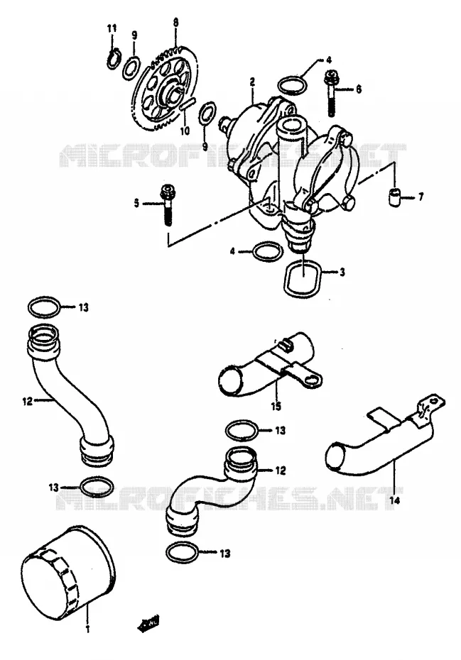POMPE A HUILE Suzuki MOTO 1100 GSX-R 1991  GSX-R1100M(M/N)