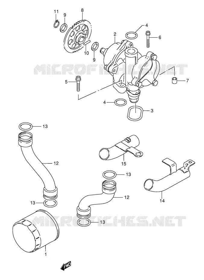POMPE A HUILE Suzuki MOTO 1200 BANDIT 1996  GSF1200ST(E28)