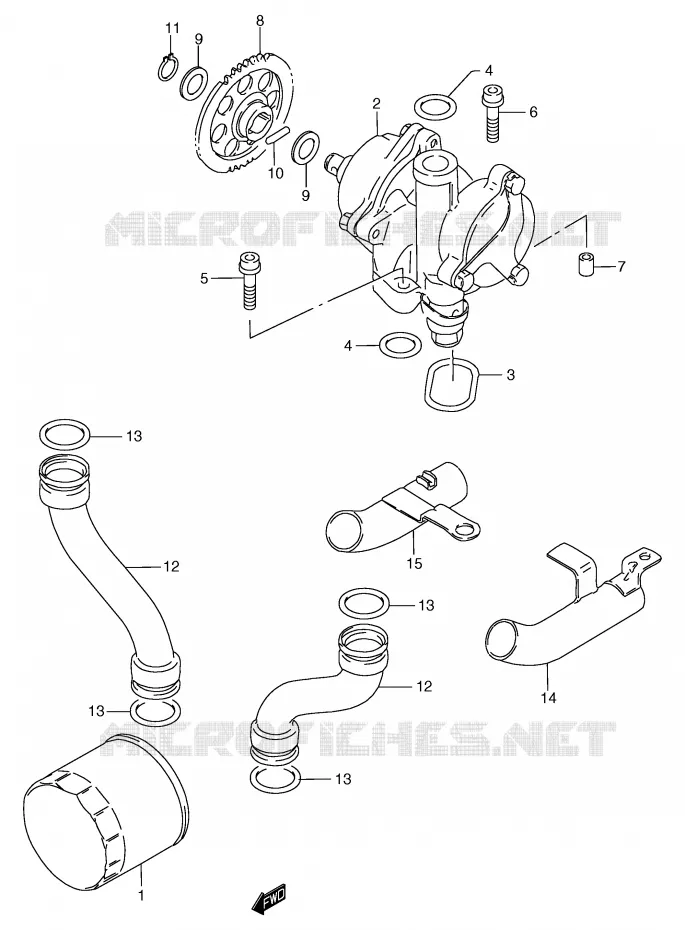 POMPE A HUILE Suzuki MOTO 1200 BANDIT 2000  GSF1200SAY(E2)