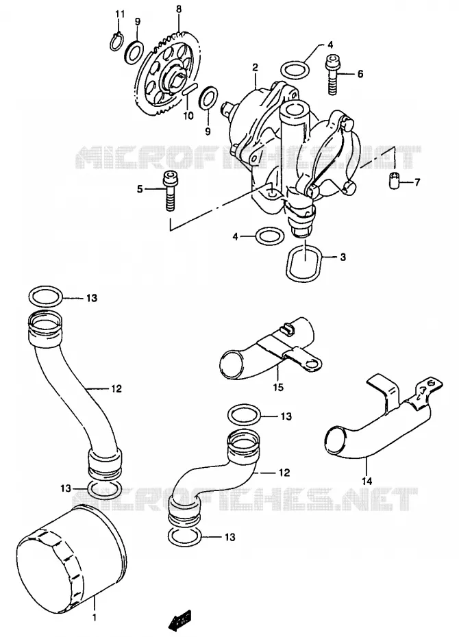 POMPE A HUILE Suzuki MOTO 1200 BANDIT 2000  GSF1200SAY(T/V/W/X/Y)