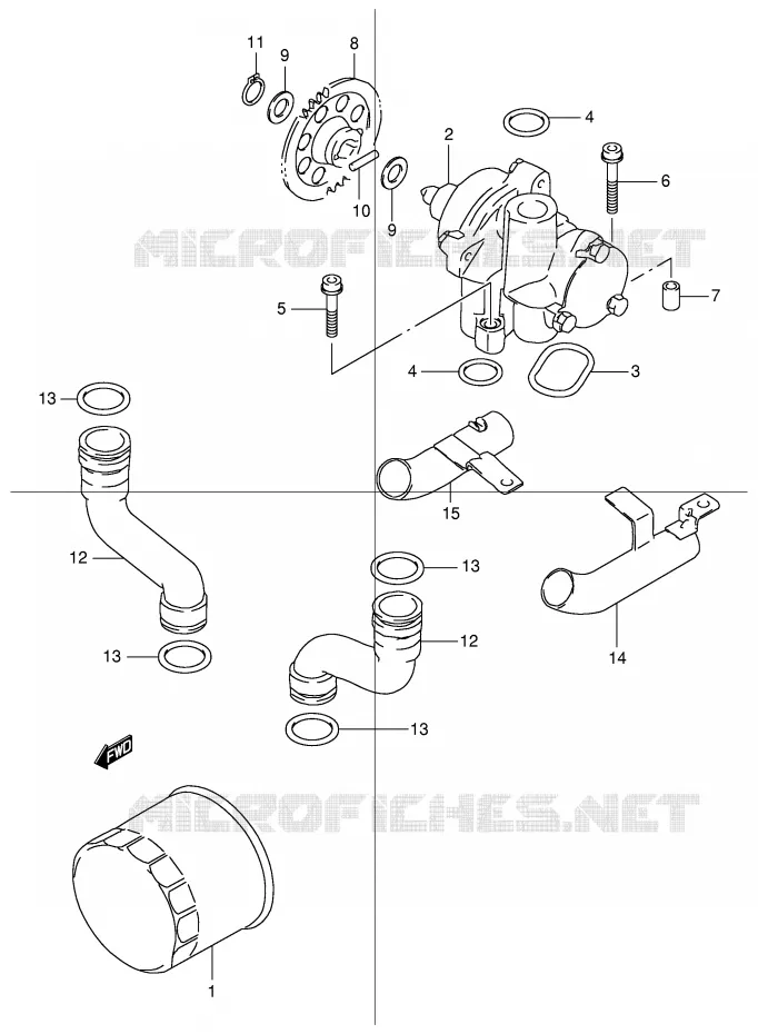 POMPE A HUILE Suzuki MOTO 600 BANDIT 2003  GSF600SUK3(E2)
