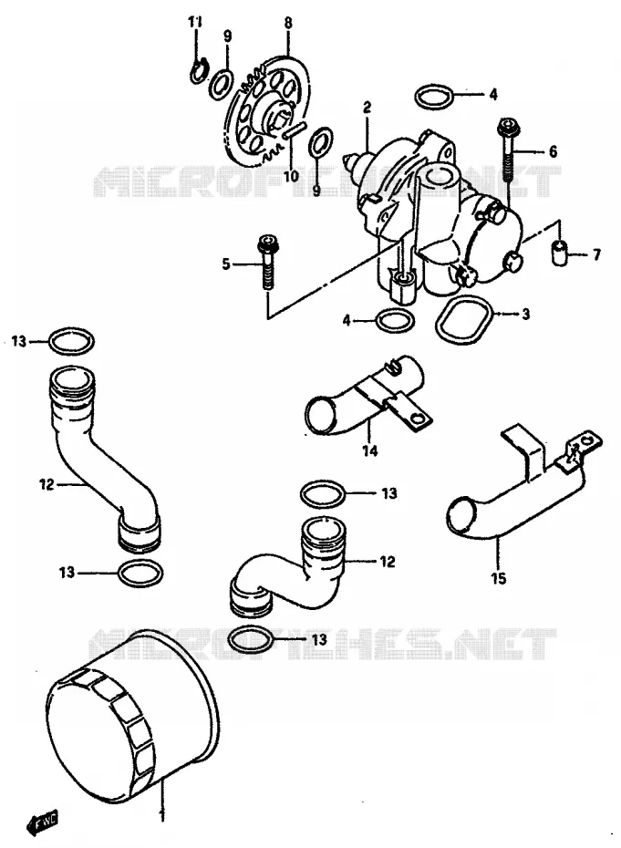 POMPE A HUILE Suzuki MOTO 750 GSX-R 1986  GSX-750G(F/G/H) E34