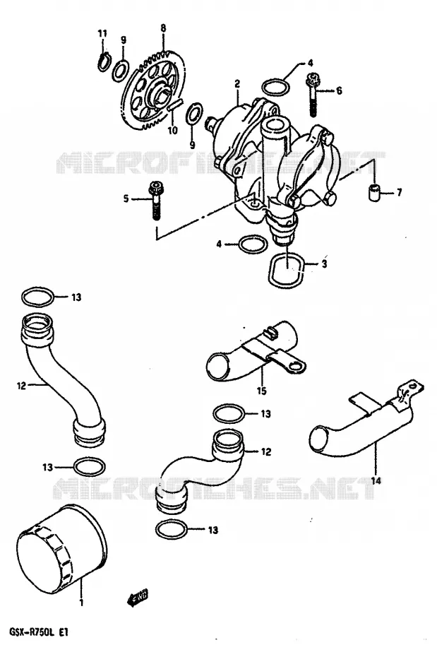 POMPE A HUILE Suzuki MOTO 750 GSX-R 1989  GSX-R750K(K/L/M)