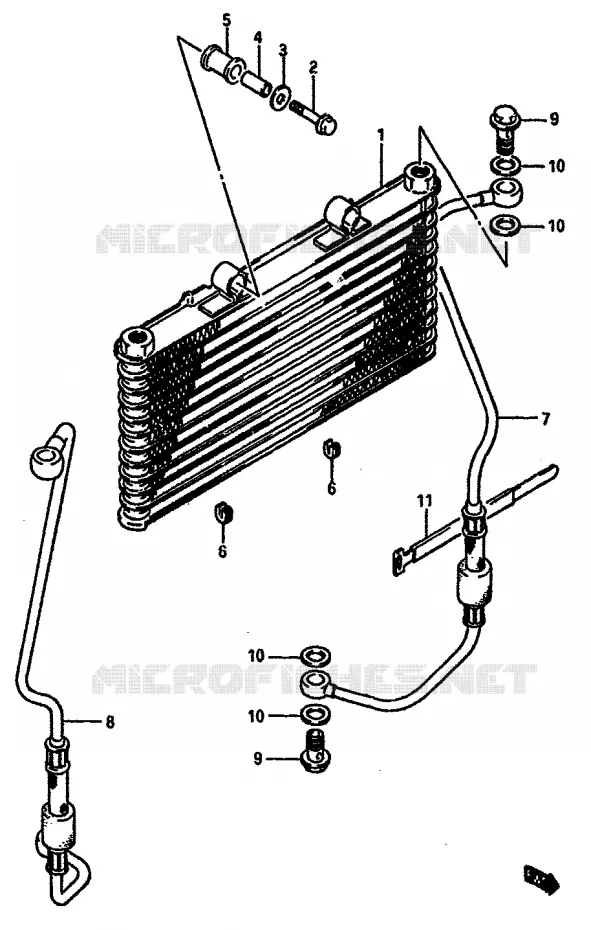 RADIATEUR D'HUILE Suzuki MOTO 750 GSX-R 1985  GSX-R750F(F/G/H)