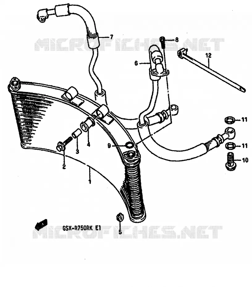 RADIATEUR D'HUILE Suzuki MOTO 750 GSX-R 1989  GSX-R750RK