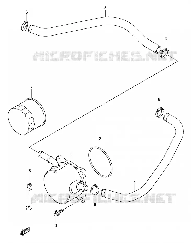 RADIATEUR D'HUILE Suzuki MOTO 750 GSX-R 2005  GSX-R750U2XK5(E2)