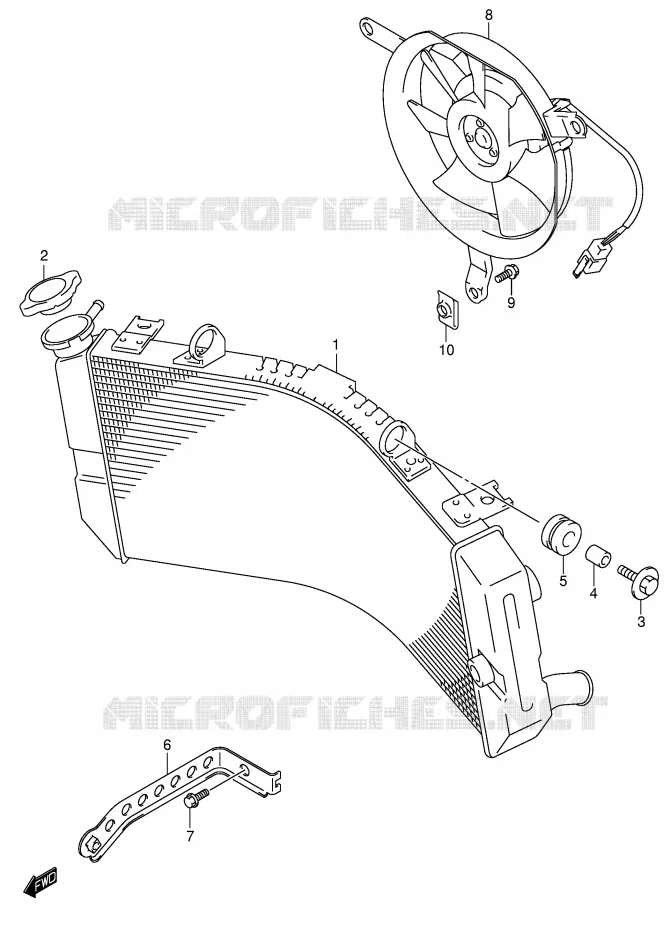 RADIATEUR Suzuki MOTO 600 GSX-R 2003  GSX-R600U2K3(E2)