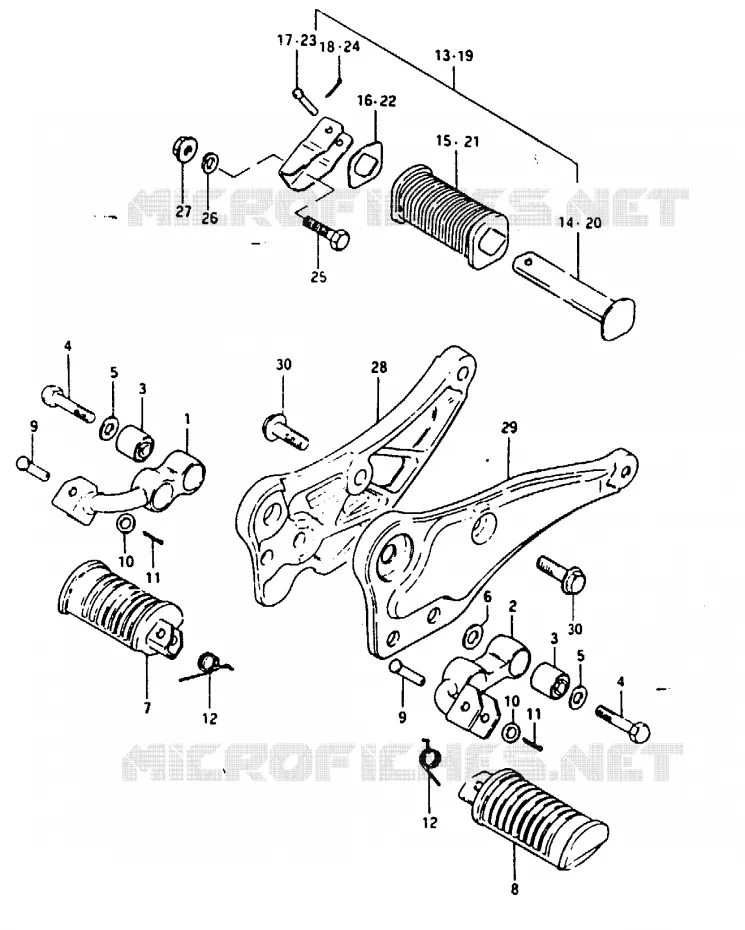 REPOSE PIED Suzuki MOTO 1100 GSX 1980  GSX1100T(T/X)