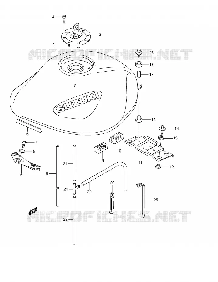 RESERVOIR D'ESSENCE (MODELE K4) Suzuki MOTO 600 BANDIT 2004  GSF600K4(E2)