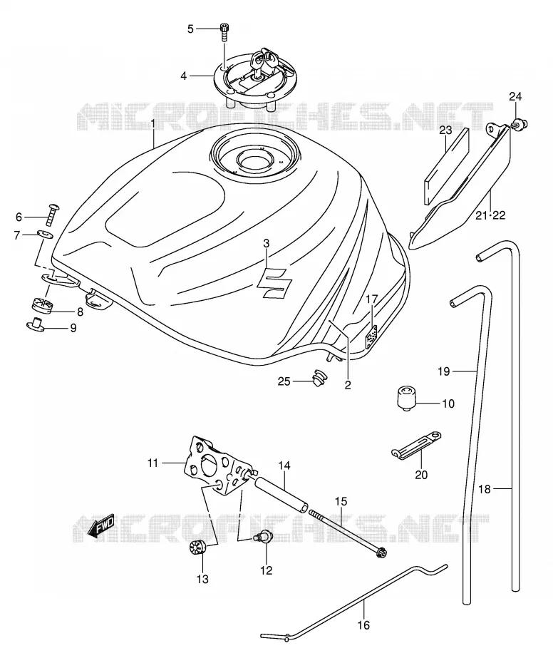 RESERVOIR D'ESSENCE (MODELE K4) Suzuki MOTO 750 GSX-R 2005  GSX-R750XK5(E2)