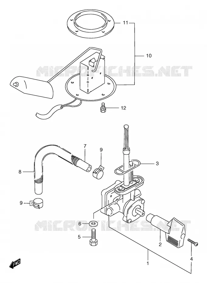 ROBINET D'ESSENCE Suzuki MOTO 1200 BANDIT 1998  GSF1200SW(E2)
