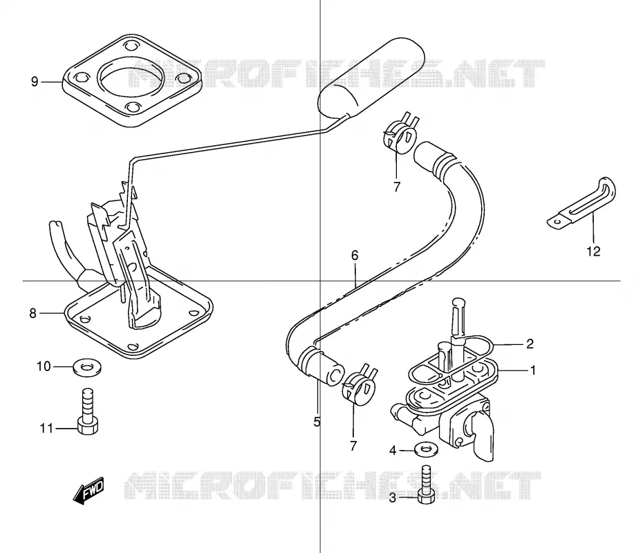 ROBINET D'ESSENCE Suzuki MOTO 1200 GSX 2000  GSX1200Y(E4)
