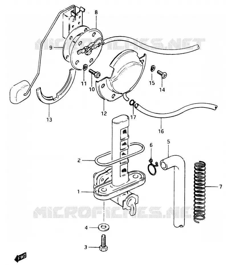 ROBINET D'ESSENCE Suzuki MOTO 400 GSX 1983  GSX400FD