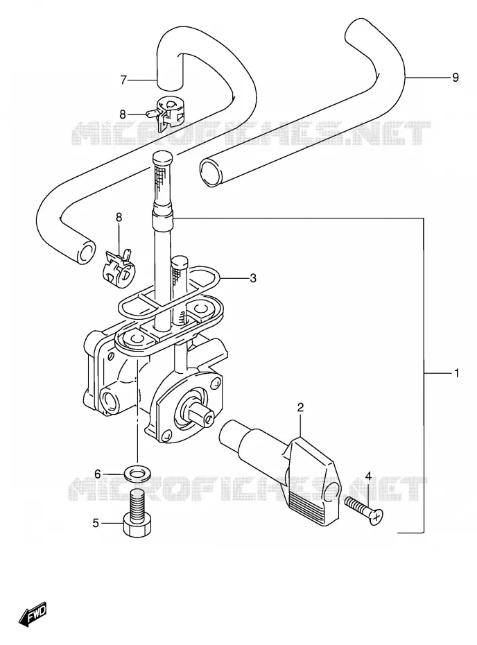ROBINET D'ESSENCE Suzuki MOTO 600 BANDIT 1998  GSF600SW(E2)