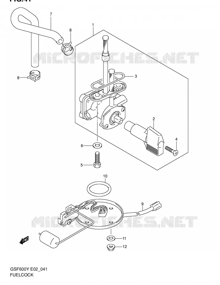 ROBINET D'ESSENCE Suzuki MOTO 600 BANDIT 2001  GSF600SK1(E2)