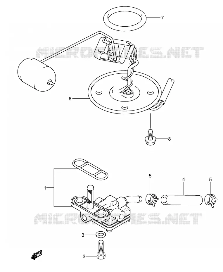 ROBINET D'ESSENCE Suzuki MOTO 650 BANDIT 2006  GSF650SUK6(E2)