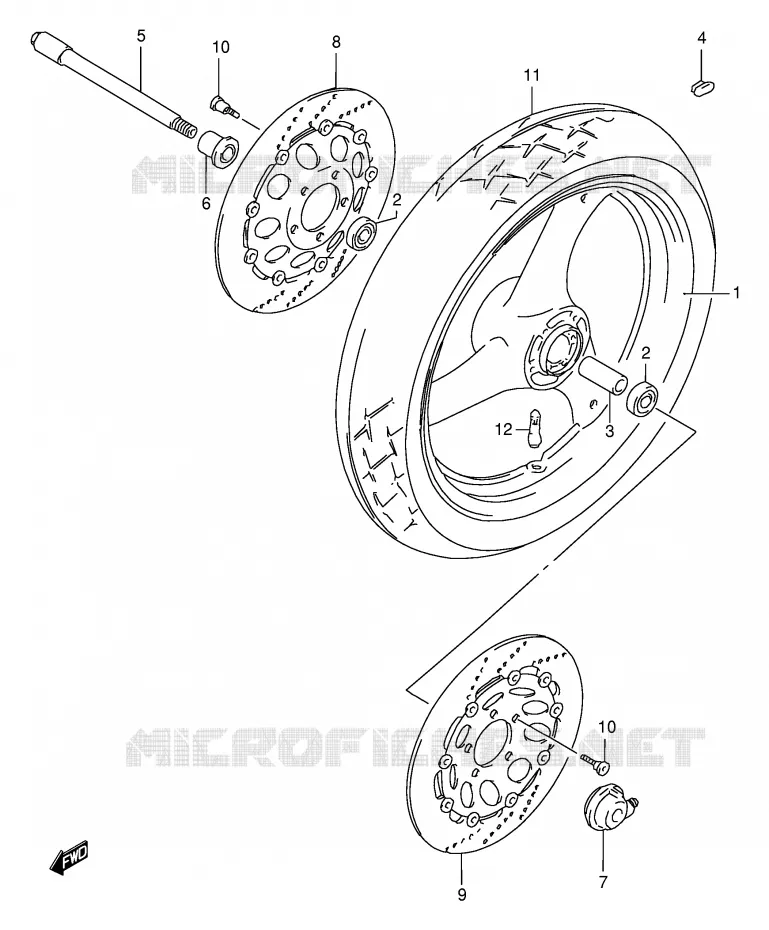 ROUE AVANT Suzuki MOTO 600 BANDIT 1996  GSF600ST(E2)