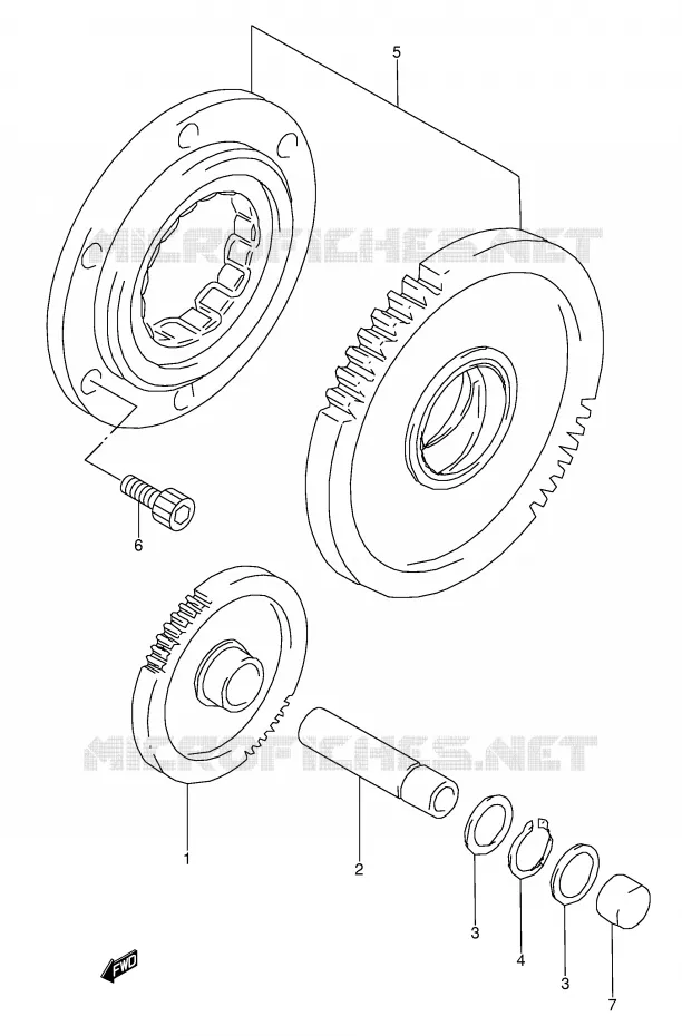 ROUE LIBRE DE DEMARREUR Suzuki MOTO 1100 GSX-R 1995  GSX-R1100WSKS(E28)