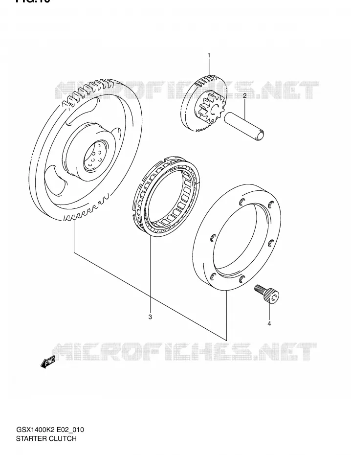 ROUE LIBRE DE DEMARREUR Suzuki MOTO 1400 GSX 2003  GSX1400K3(E2)