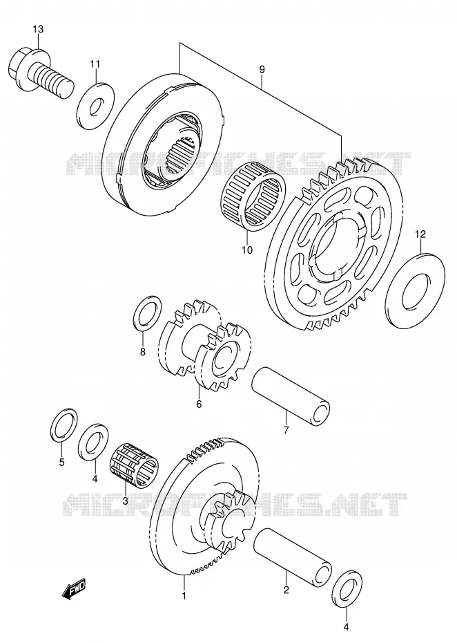 ROUE LIBRE DE DEMARREUR Suzuki MOTO 600 GSX-R 2001  GSX-R600K1(E2)
