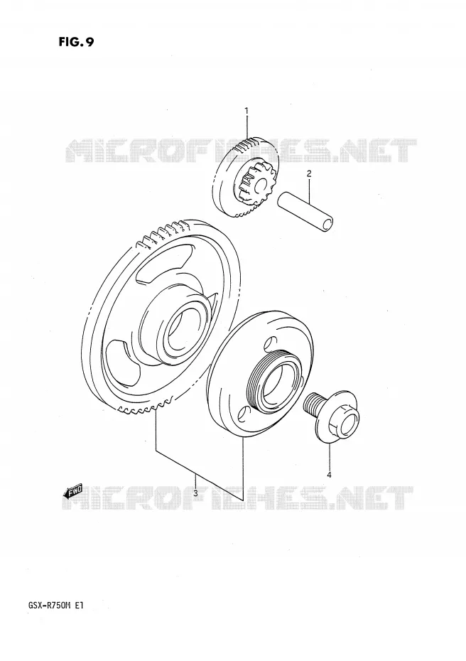 ROUE LIBRE DE DEMARREUR Suzuki MOTO 750 GSX-R 1991  GSX-R750M(E1)