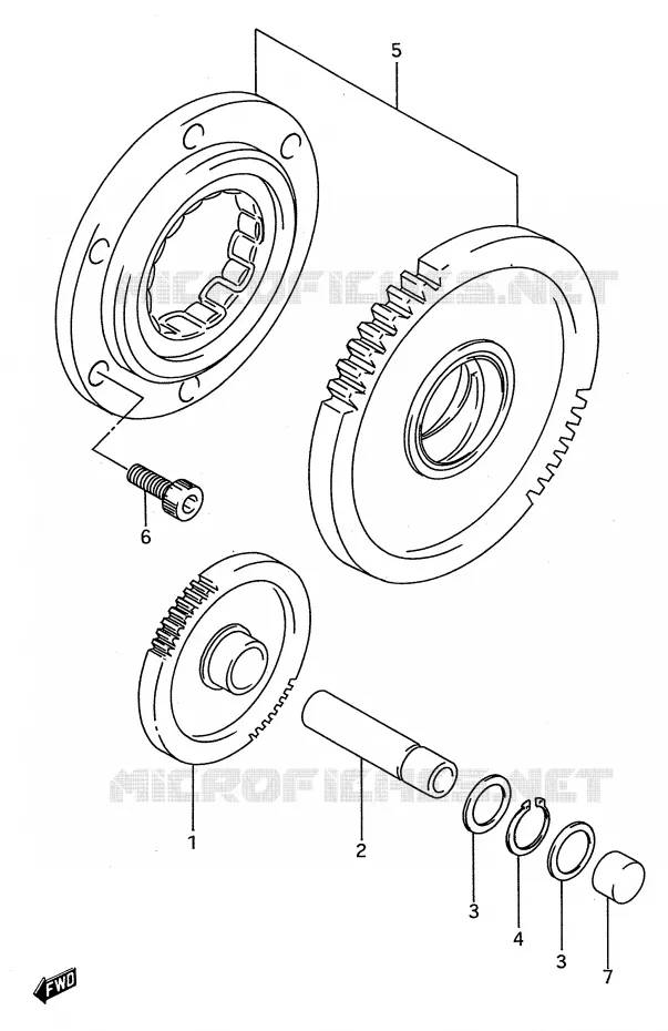 ROUE LIBRE DE DEMARREUR Suzuki MOTO 750 GSX-R 1995  GSX-R750WS(E28)