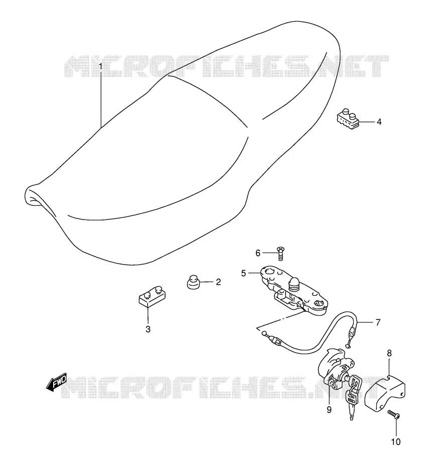 SELLE Suzuki MOTO 1200 BANDIT 1998  GSF1200SW(E28)