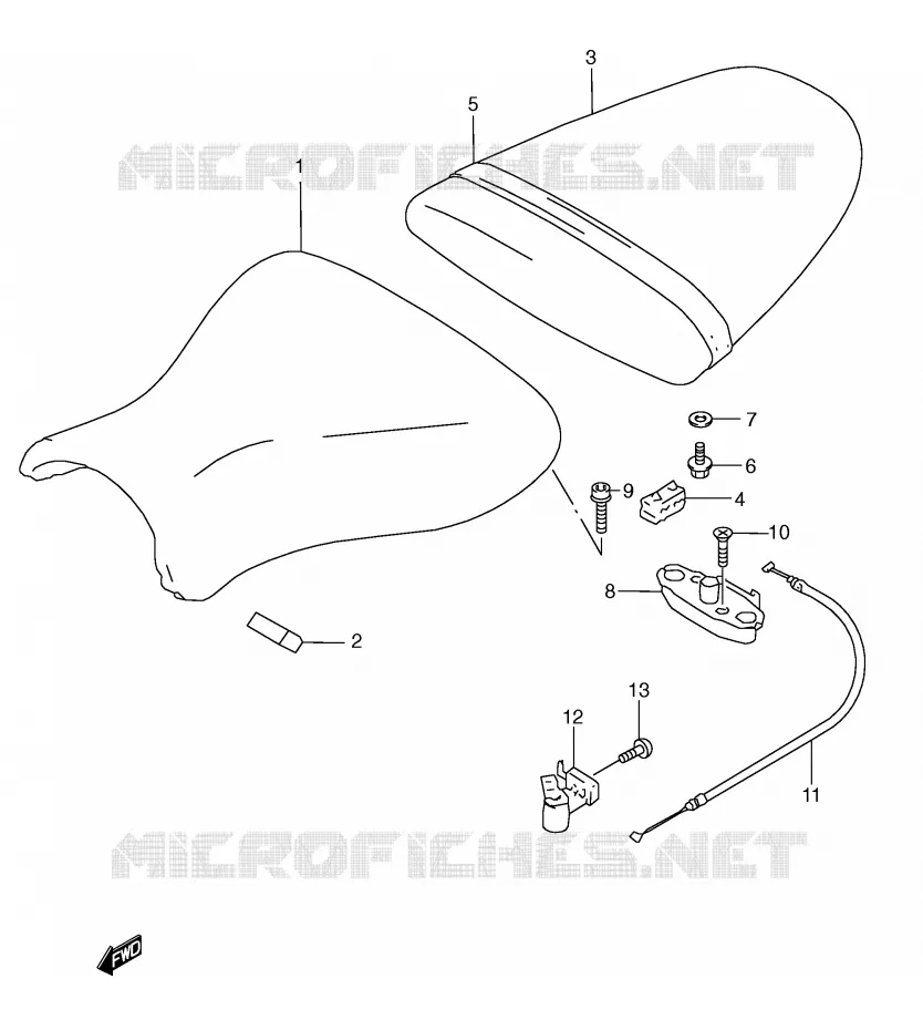 SELLE Suzuki MOTO 600 GSX-R 1999  GSX-R600X(E2)