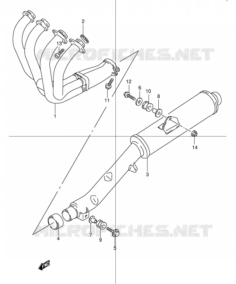 SILENCIEUX Suzuki MOTO 600 BANDIT 2002  GSF600SK2(E2)