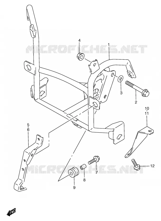SUPPORT CARENAGE TETE DE FOURCHE (ARAIGNEE) (GSF1200ST/SV/SAV/SW/SAW/SX/SAX/SY/SAY) Suzuki MOTO 1200 BANDIT 2000  GSF1200SY(E2)