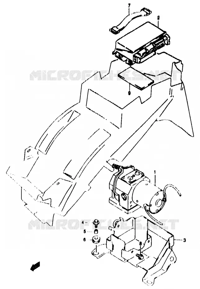 SYSTÈME ABS (GSF1200SAV/SAW/SAX/SAY) Suzuki MOTO 1200 BANDIT 1996  GSF1200T/GSF1200ST