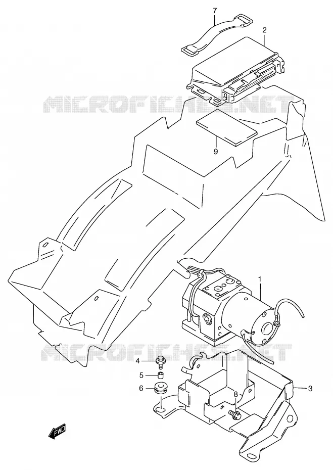 SYSTÈME ABS (GSF1200SAV/SAW/SAX/SAY) Suzuki MOTO 1200 BANDIT 1998  GSF1200SW(E2)