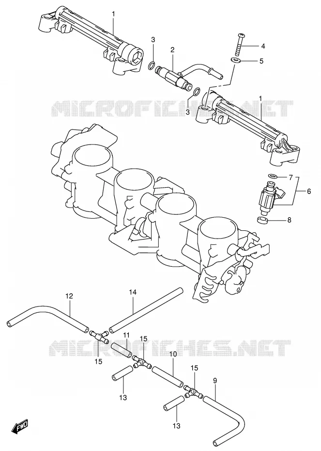 SYSTÈME D'INJECTION Suzuki MOTO 600 GSX-R 2005  GSX-R600U3XK5(E2)