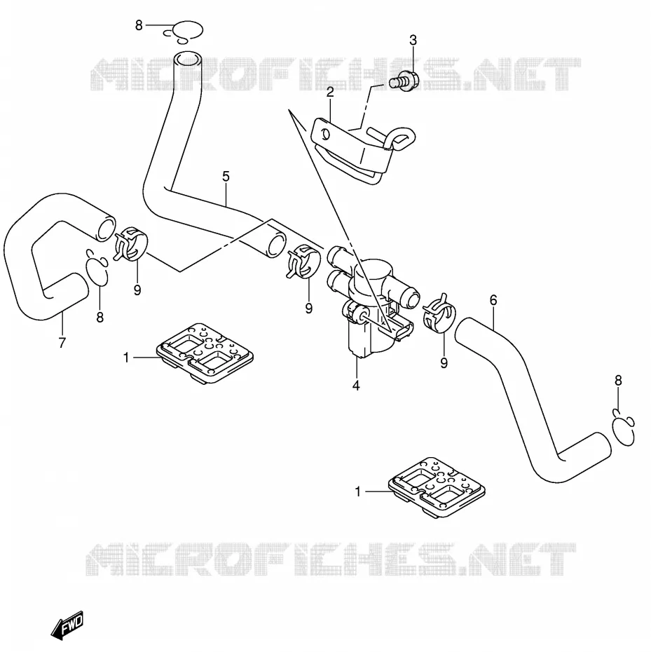 SYSTEME RECYCLAGE GAZ ECHAPPEMENT Suzuki MOTO 600 GSX-R 2004  GSX-R600K4(E2)
