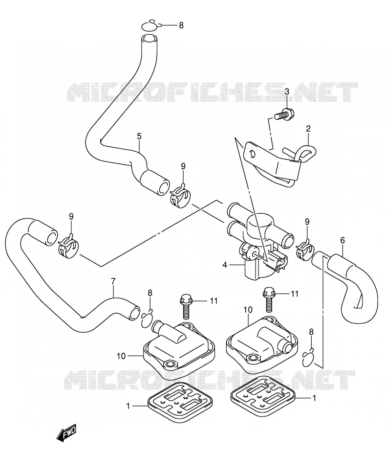 SYSTEME RECYCLAGE GAZ ECHAPPEMENT Suzuki MOTO 750 GSX-R 2004  GSX-R750K4(E2)