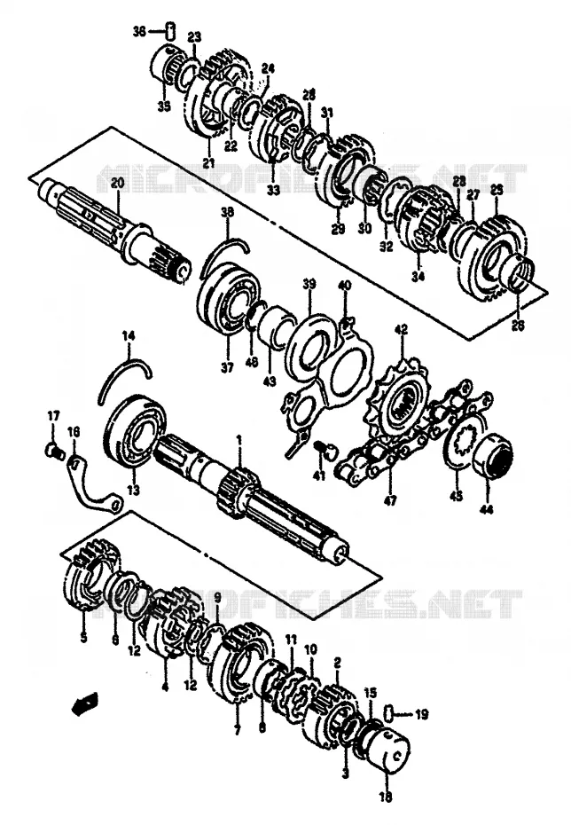 TRANSMISSION Suzuki MOTO 1100 GSX-R 1991  GSX-R1100M(M/N)