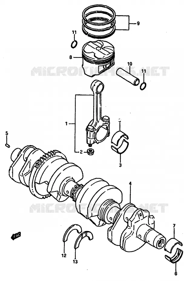 VILEBREQUIN Suzuki MOTO 750 GSX-R 1985  GSX-R750F(F/G/H) E34