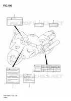 ETIQUETTE (GSX1300RL1 E14) pour Suzuki HAYABUSA 1300 2011