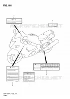 ETIQUETTE (GSX1300RL1 E51) pour Suzuki HAYABUSA 1300 2011