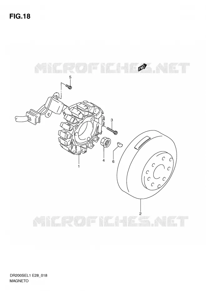 ALLUMAGE ROTOR - STATOR Suzuki MOTO 200 DR 2011  DR200SEL1(E28)