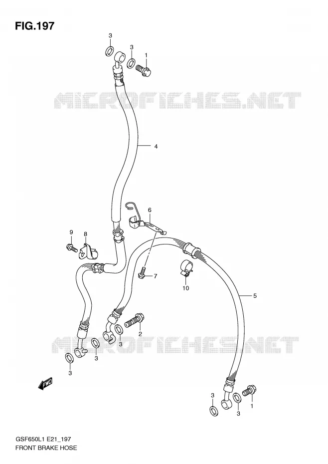 DURITE DE FREIN AVANT (GSF650L1 E21) Suzuki MOTO 650 BANDIT 2011  GSF650SAL1(E21)