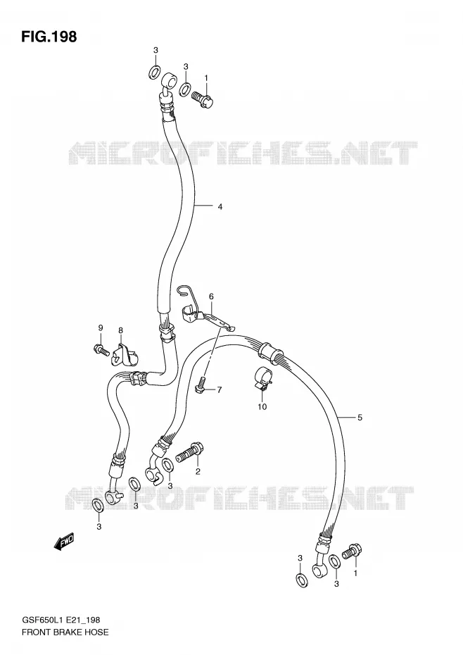 DURITE DE FREIN AVANT (GSF650UL1 E21) Suzuki MOTO 650 BANDIT 2011  GSF650SUAL1(E21)