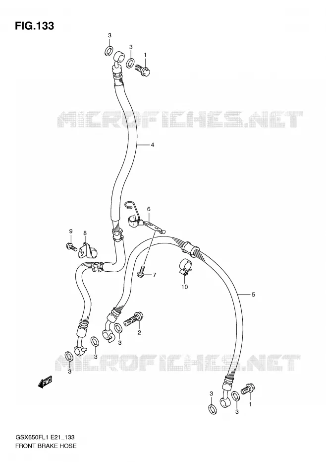 DURITE DE FREIN AVANT (GSX650FUL1 E21) Suzuki MOTO 650 GSX-F 2011  GSX650FUAL1(E21)