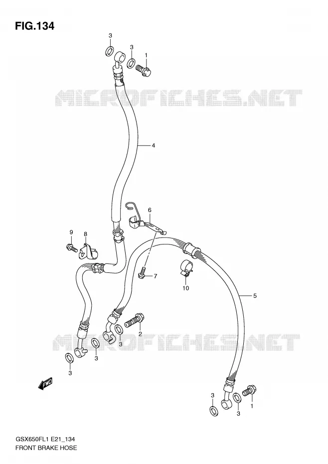 DURITE DE FREIN AVANT (GSX650FUL1 E24) Suzuki MOTO 650 GSX-F 2011  GSX650FUAL1(E21)