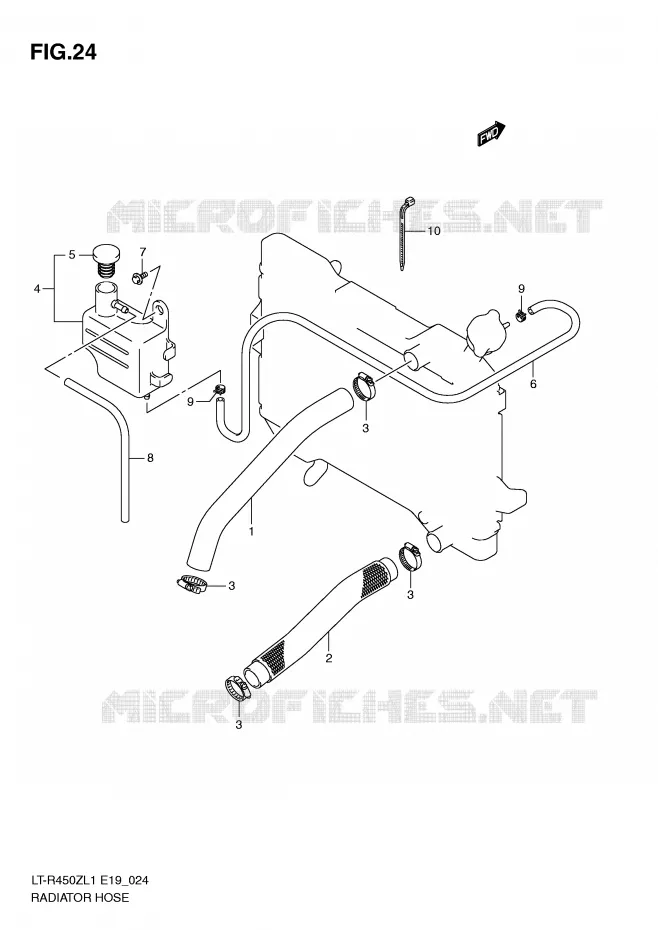 DURITE DE RADIATEUR Suzuki QUAD 450 QUADRACER 2011  LT-R450ZL1(E19)