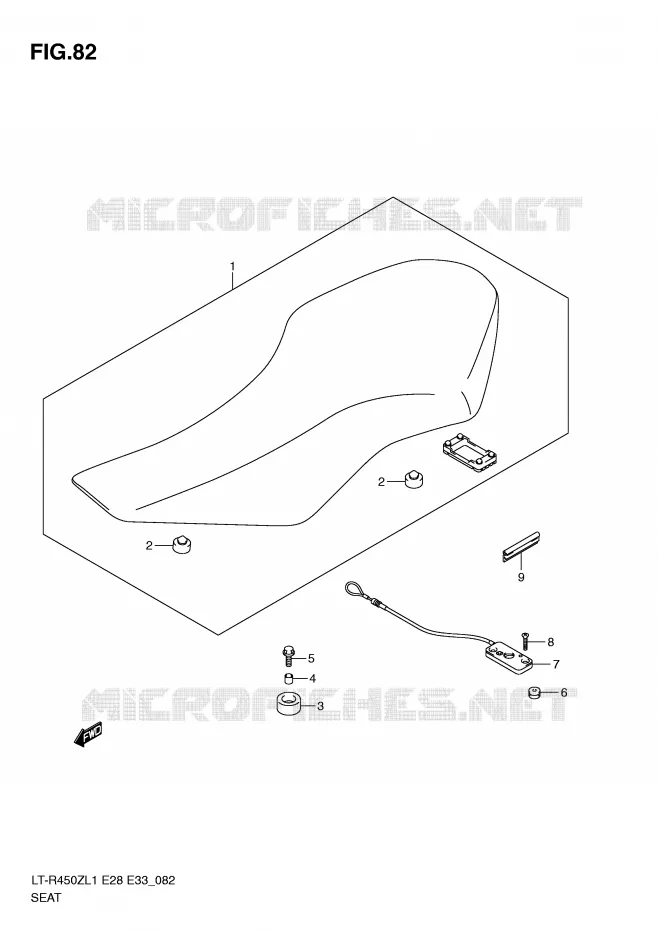 SELLE (LT-R450ZL1 E28) Suzuki QUAD 450 QUADRACER 2011  LT-R450L1(E28/E33)