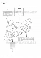 ETIQUETTE (GSX650FL1 E28) pour Suzuki GSX-F 650 2011