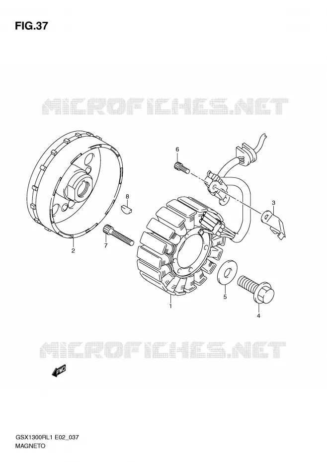 ALLUMAGE ROTOR - STATOR Suzuki MOTO 1300 HAYABUSA 2011  GSX1300RL1(E2)